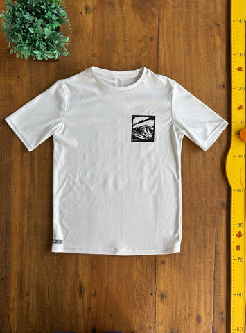 Camiseta Branca Olaian UPF 50+ TAM 10 Anos
