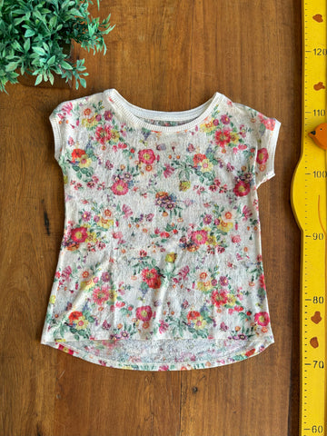Camiseta Le Lis Petit Borbolats Floral TAM 4 Anos