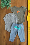 Conjunto Carter's 2 Body e Calça TAM 6 Meses