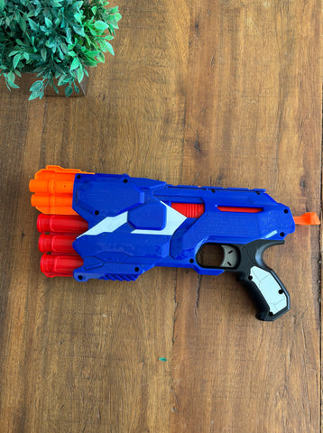 Lançador de Dardos Nerf Dual Strike Elite Original com 5 Dardos TAM 38 cm