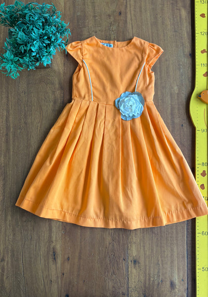 Vestido Infantil Passe Mágico Laranja TAM 3 Anos