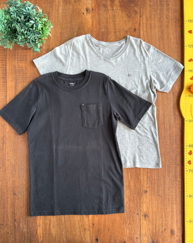Kit 2 Camisetas Preta e Verde Carter's TAM 10 Anos