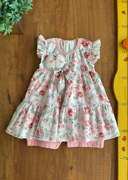 Vestido Romper Infantil Travessu's TAM 9 Meses
