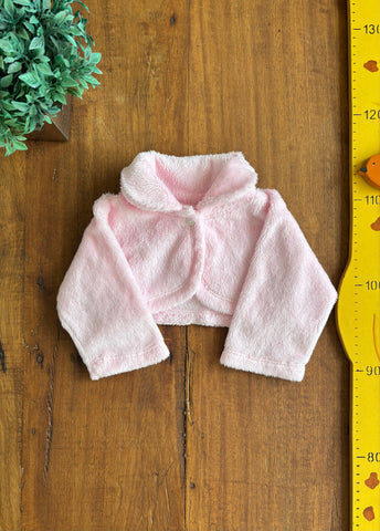 Bolero Pelúcia Infantil Rosa TAM 3 Anos