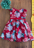 Vestido Momi Infantil Vermelho Floral TAM 4 Anos
