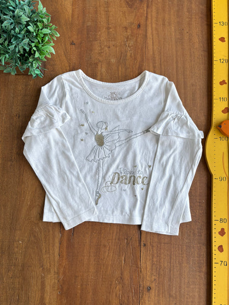 Camiseta Infantil Tip Top Bailarina TAM 4 Anos