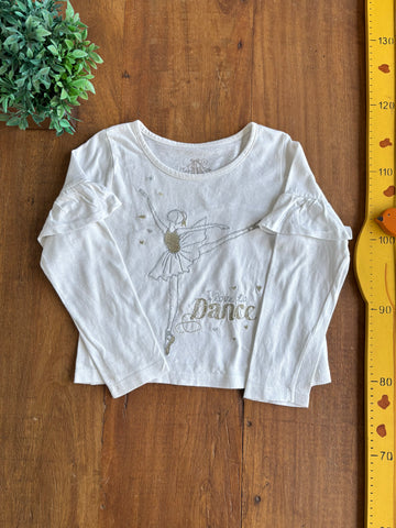 Camiseta Infantil Tip Top Bailarina TAM 4 Anos