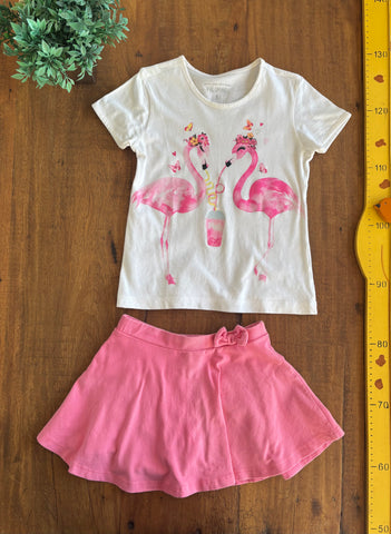Conjunto Camiseta e Saia Palomino TAM 5/6 Anos