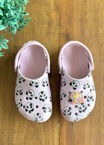 Sandália Crocs Classic Panda Print Clog Kids Criança TAM 28 (C 10)