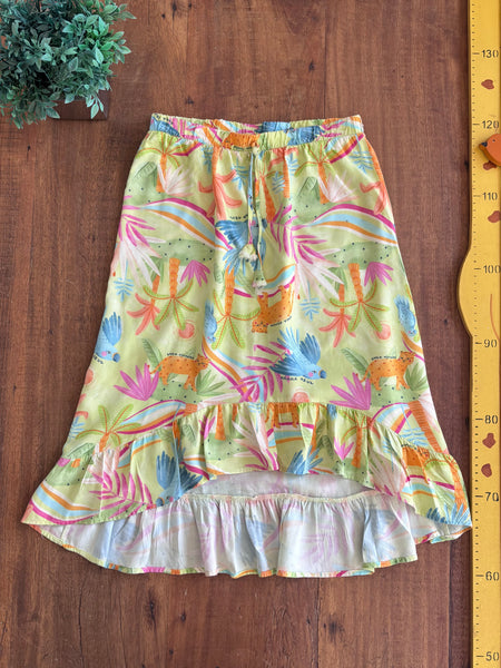 Saia Infantil Midi Mullet Tropical Verde Pool Kids TAM 10 Anos