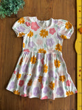 Vestido Infantil Pool Kids Branco Flores TAM 8 Anos