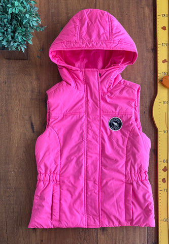 Colete Puffer Abercrombie Feminino Gorro TAM 12 a 14 Anos