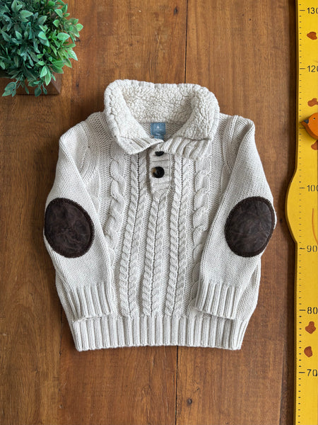 Blusa Tricot Infantil Trançada GAP TAM 3 Anos