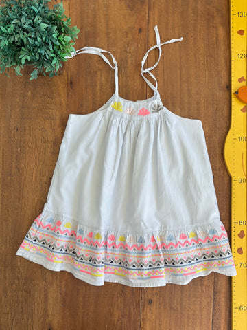 Vestido Infantil Alca Bordado Seed TAM 2-3 Anos