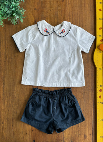 Conjunto Blusa C&A Lulu Novis e Shorts Have Fun TAM 6 Anos