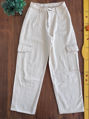 Calça Infantil Sarja White Hering Kids Off White TAM 11 - 12 Anos