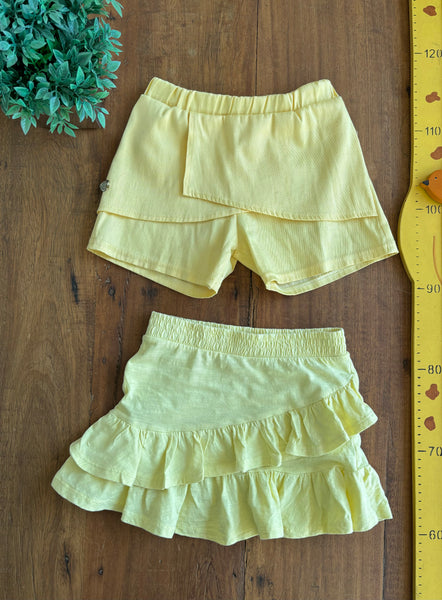 Kit Shorts e Saia Zara Girls Amarelo TAM 3/4 Anos