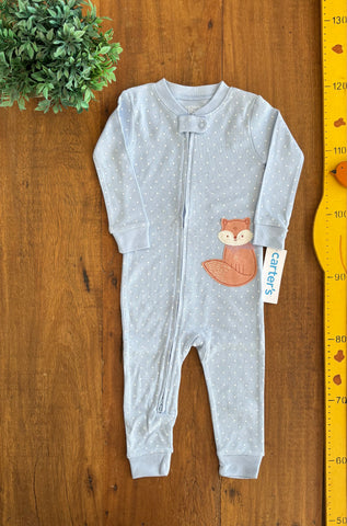 Macacão Carter's Novo Infantil Azul Poa TAM 12 Meses