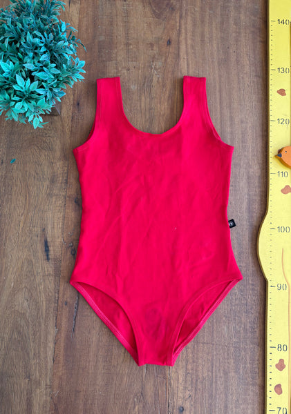 Collant Body Regata Ballet Vermelho TAM 10 Anos