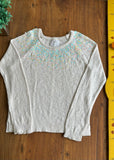 Malha Zara Infantil Off-White Paetê Colorido TAM 13 -14 Anos 164 cm