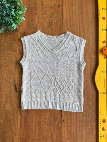 Colete Tricot Noruega Infantil Mescla TAM 4 Anos