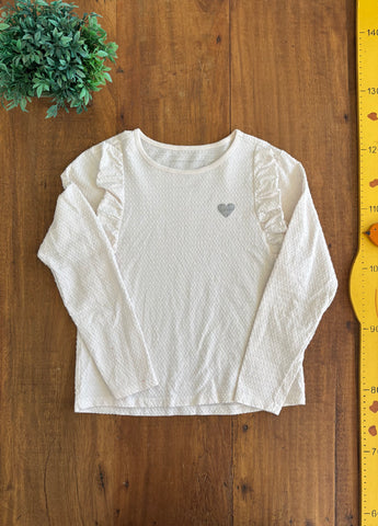 Blusa Infantil com Textura e Bordado com Textura e Bordado Marisa Kids TAM 10 Anos