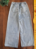 Calça Wide Leg Infantil Jeans com Estampa de Borboletas TAM 11 - 12 Anos 152 cm