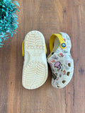 Crocs Infantil Estampado Praia com Alça Amarela e Jibbitz TAM 31 (US C13)
