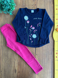 Conjunto Moletom Infantil Flores  Rovitex TAM 6 Anos