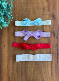 Kit Com 4 Faixias Bebê Laços TAM Único