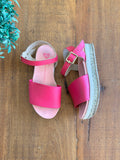 Sandália Infantil Molekinha Fun Flatform Glitter Metalizado Rosa TAM 26