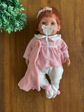 Boneca Bebe Reborn Menina Recém Nascida Ruiva Roma TAM 37 cm