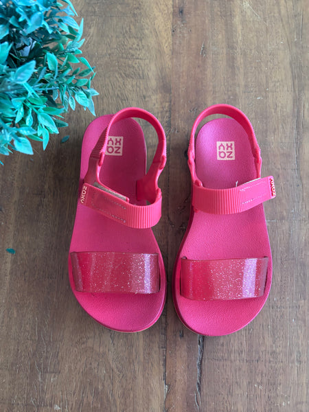 Sandália Infantil Zaxy Rosa com Glitter TAM 30