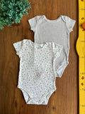 Kit 2 Body Carter's Branco Estampa TAM 6 Meses