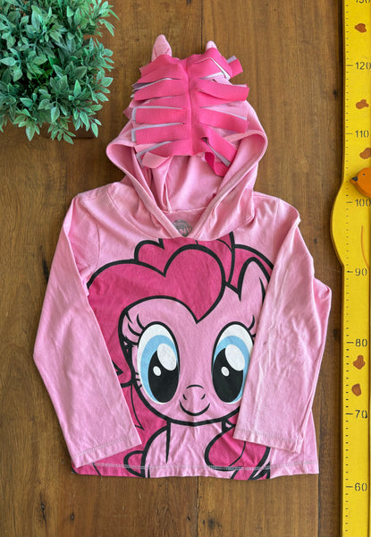 Camiseta Little Pony Manga Longa Crina Tecido TAM 6 Anos