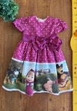 Vestido Masha e o Urso Festa infantil TAM 3 Anos