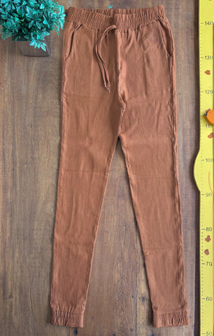 Calça Jogger Infantil Feminina Marrom Ferrugem TAM 14 Anos