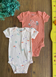 Conjunto Body Carter’s Bebê Flores Novo TAM 9 Meses