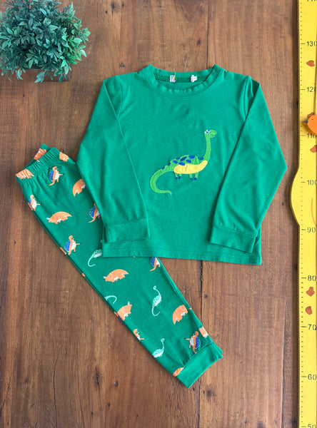 Pijama Infantil Dinossauro 100% Algodao Hooyi Boutique TAM 4 Anos