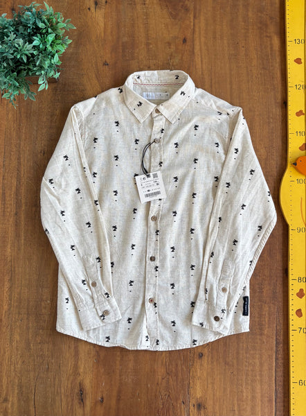Camisa Infantil Zara Linho Leve NOVA TAM 8 Anos 128 cm