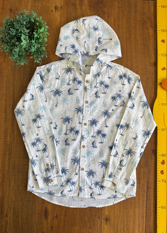 Camisa Infantil Tropical com Capuz Pool Kids TAM 10 Anos