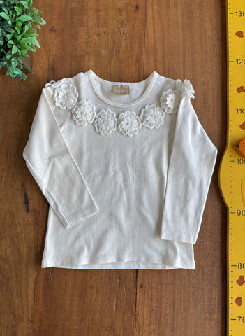 Camiseta Infantil Milon Flores  TAM 4 Anos