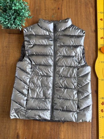 Colete Zara Puffer Metalizado Infantil TAM 11/12 Anos