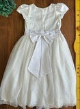 Vestido Daminha Laço e Faixa Cintura TAM 6 Anos