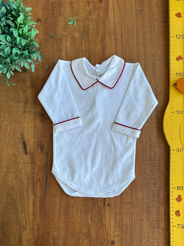 Body Manga Longa Gola 100% Algodão Clémentine Bébé TAM P (3 Meses)
