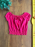 Blusa Cropped Pink Infantil Polo Wear TAM 10 Anos