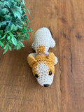 Amigurume Cachorro Corgi de Crochê TAM 17 X 6 cm