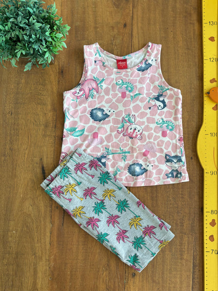 Conjunto  Infantil Shorts e Regata Elian TAM 8 Anos