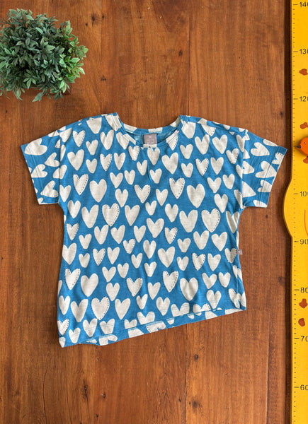 Camiseta Hering Kids Coracoes TAM 10 Anos