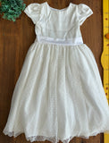 Vestido Daminha Laço e Faixa Cintura TAM 6 Anos